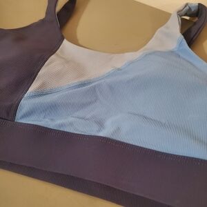 Wilo Colorblock Sports Bra Small Ribbed EUC